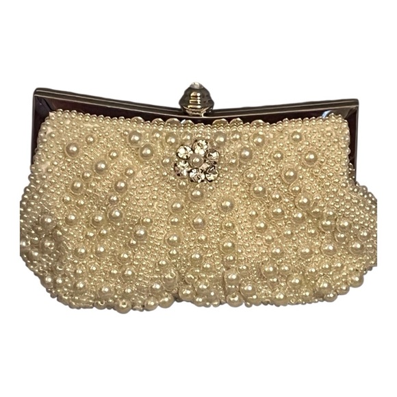 Handbags - NWT Crystal and Pearl Clutch, Handbag, Shoulder Bag